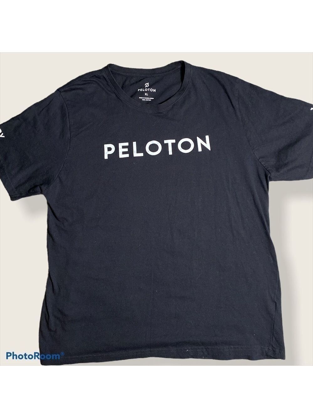 Peloton crew neck workout/cycling black T-shirt